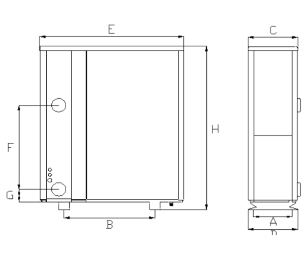 Dimensions of Waterco ElectroHeat Pro Swimming Pool Heat Pump