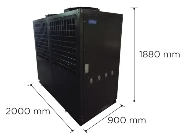 Dimensions of Waterco's ElectroHeat Pro 110 Swimming Pool Heat Pump